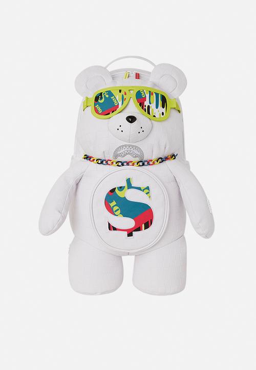 Sprayground - Shark trip moneybear backpack - white/multi