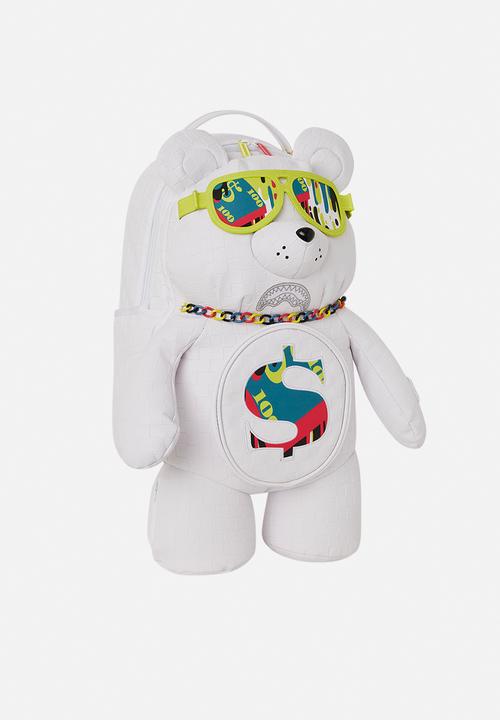 Sprayground - Shark trip moneybear backpack - white/multi