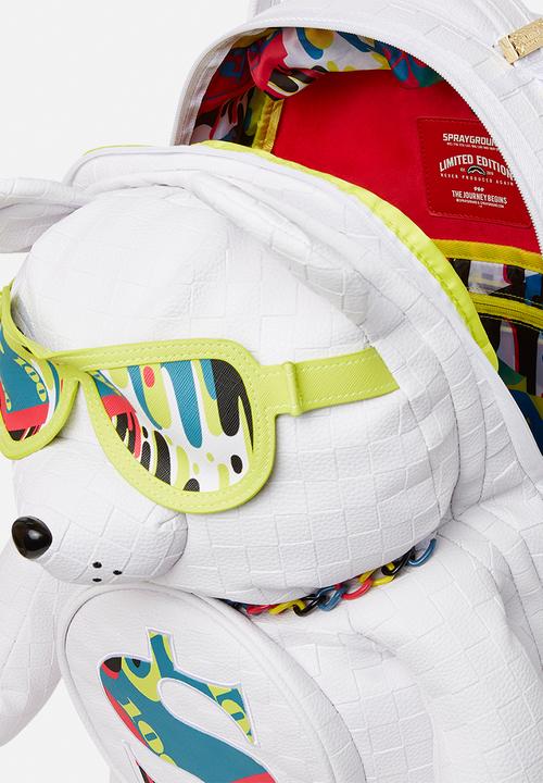 Sprayground - Shark trip moneybear backpack - white/multi