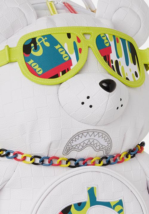 Sprayground - Shark trip moneybear backpack - white/multi