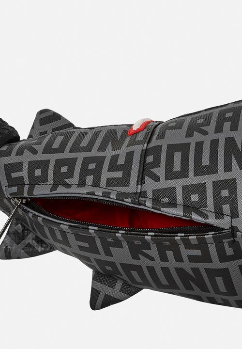 Sprayground - Split infinity check shark-shaped-duffle - black