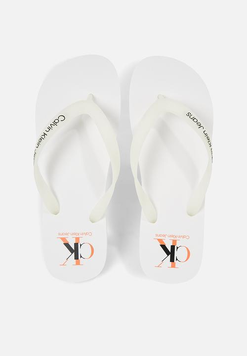 Calvin Klein - Beach sandal logo - white