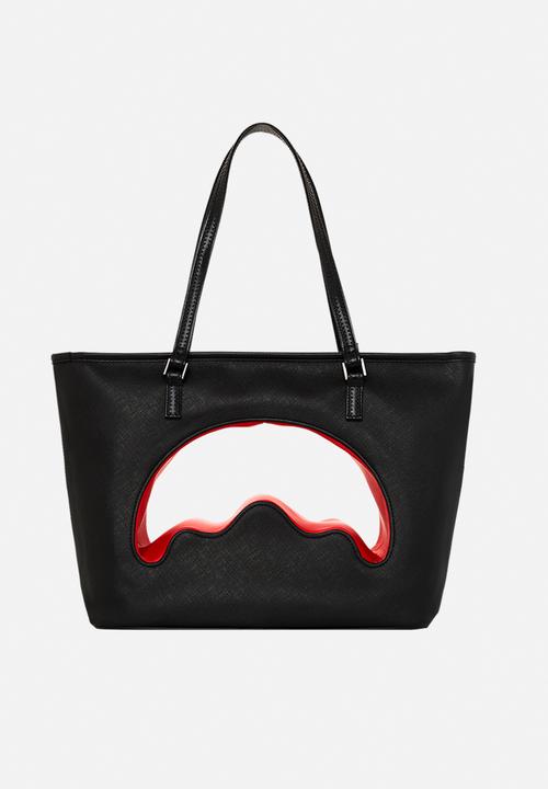 Sprayground - Shark shape thru tote - black/red
