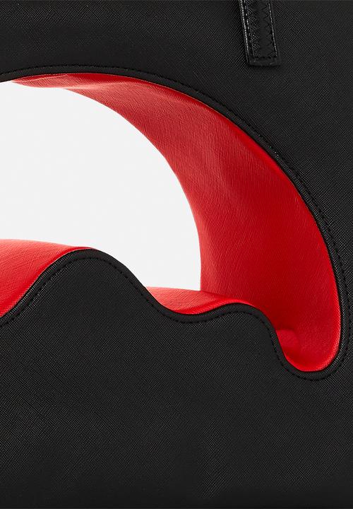 Sprayground - Shark shape thru tote - black/red