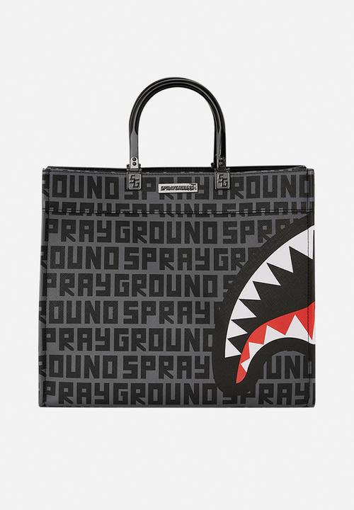 Sprayground - Split infinity check tortuga tote - black