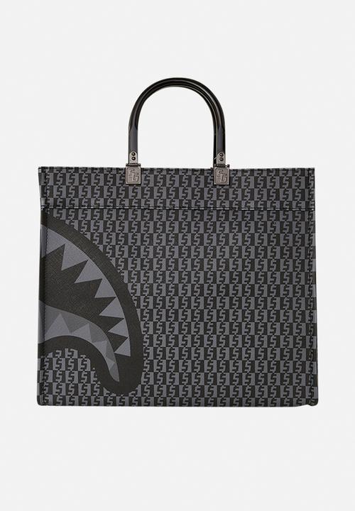 Sprayground - Split infinity check tortuga tote - black