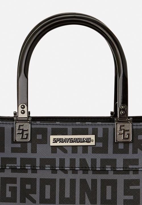 Sprayground - Split infinity check tortuga tote - black