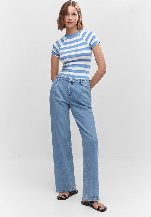 MANGO - T-shirt chick - medium blue