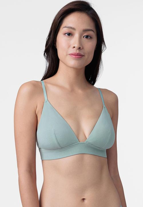 DORINA - Cali 2 pack non padded bralette - green/ivory
