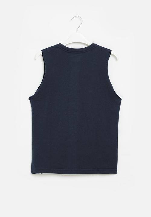 Quiksilver - Circled script front muscle boy - navy blazer