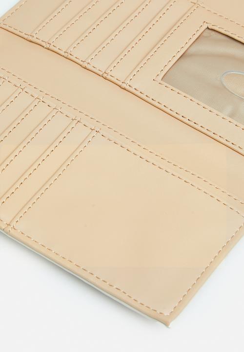 GUESS - Gelber slg slim clutch - white multi