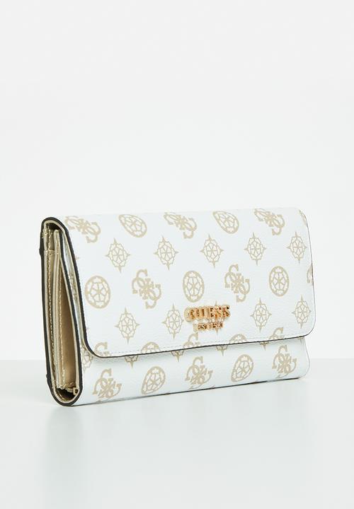 GUESS - Laurel slg multi clutch - white logo