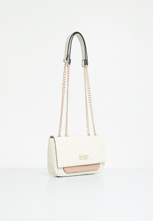 GUESS - Gelber mini crossbody flap - white multi