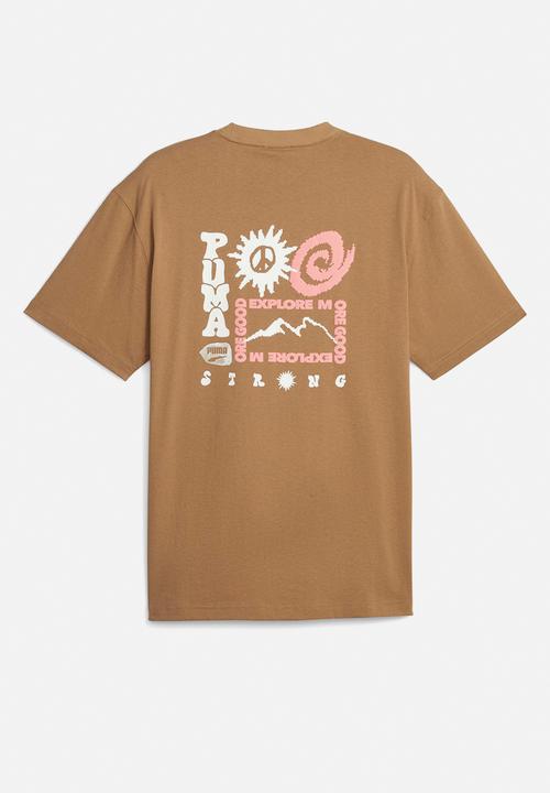 PUMA - Downtown graphic tee - brown 