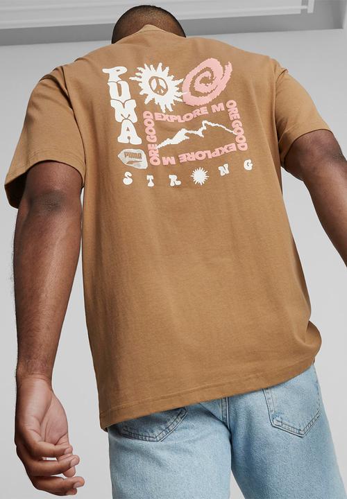 PUMA - Downtown graphic tee - brown 