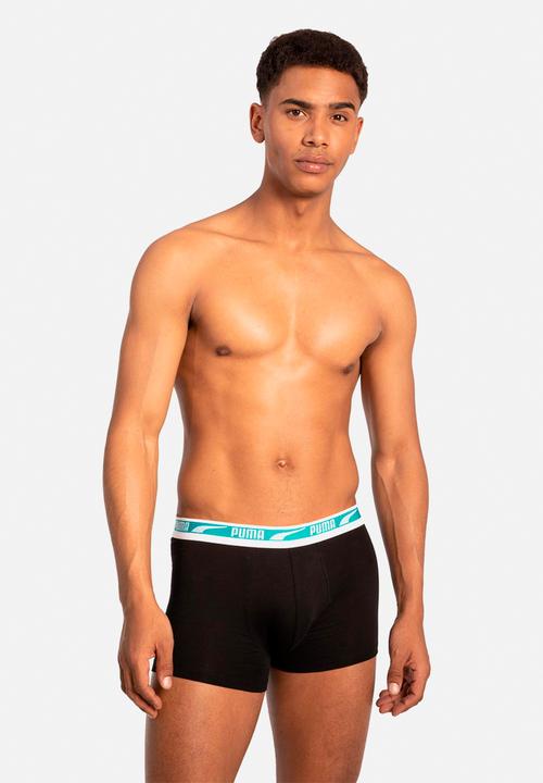 PUMA - Multi logo boxer 2p - black/blue