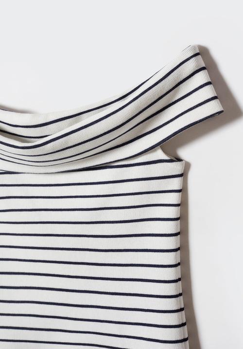 MANGO - T-shirt berta-h - off white