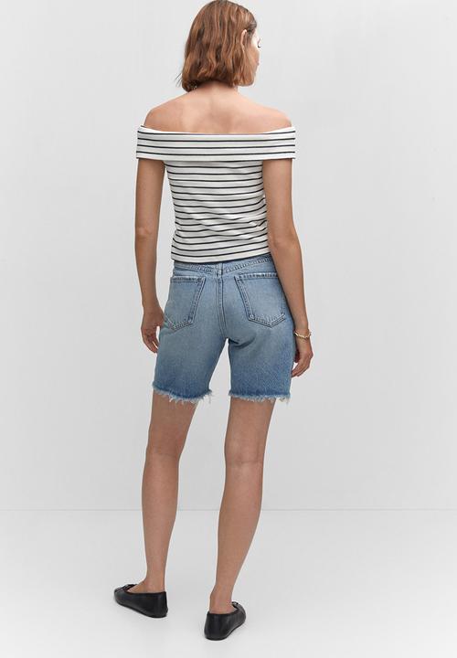 MANGO - T-shirt berta-h - off white