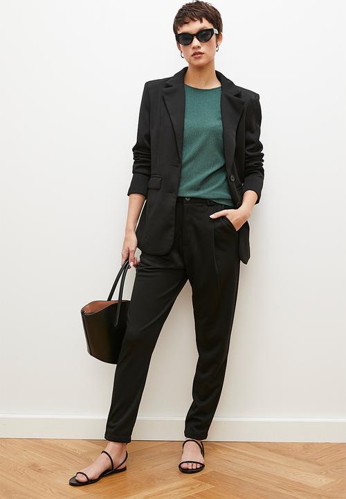 edit - Co-ord tapered trouser - black
