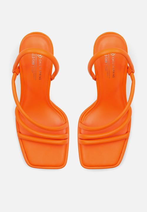 Call It Spring - Luxe strappy blockheel - bright orange