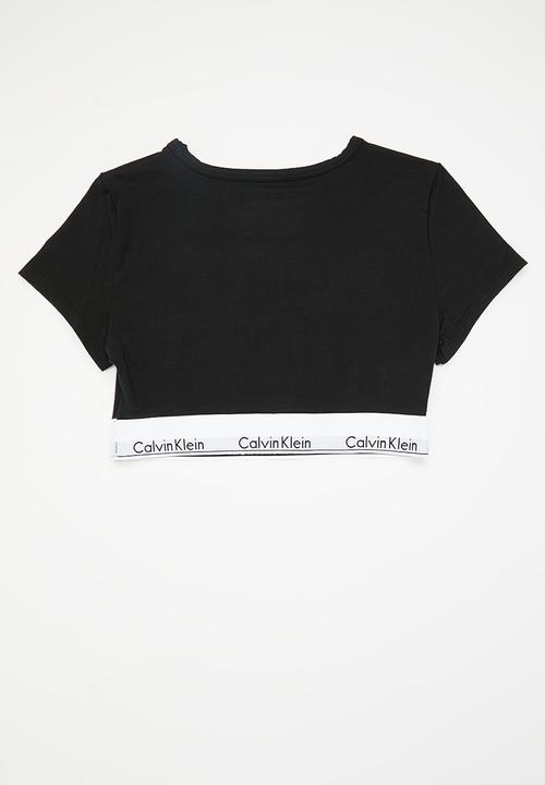 Calvin Klein - T-shirt bralette - black