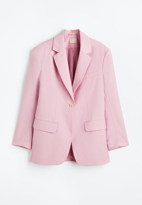 H&M - Oversized single-breasted blazer - light pink 