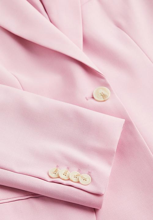 H&M - Oversized single-breasted blazer - light pink 