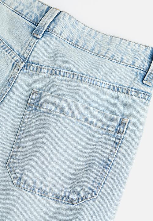 H&M - 90s baggy high cargo jeans - light denim blue 