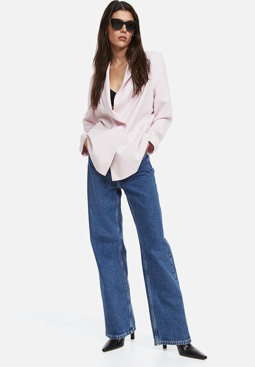 H&M - Double-breasted blazer - light pink 