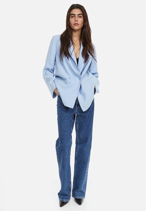 H&M - Double-breasted blazer - light blue