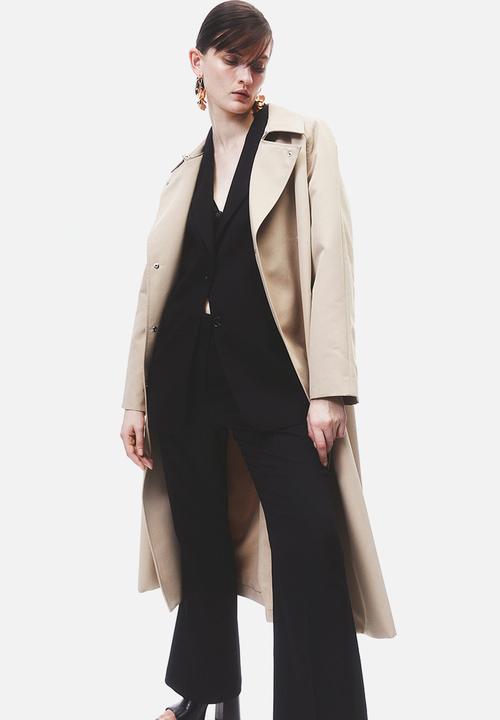 H&M - Flared tailored trousers - black