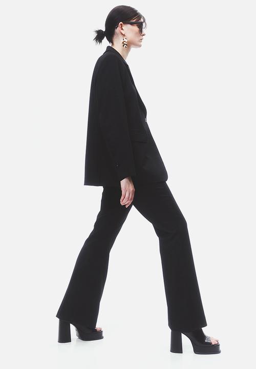 H&M - Flared tailored trousers - black