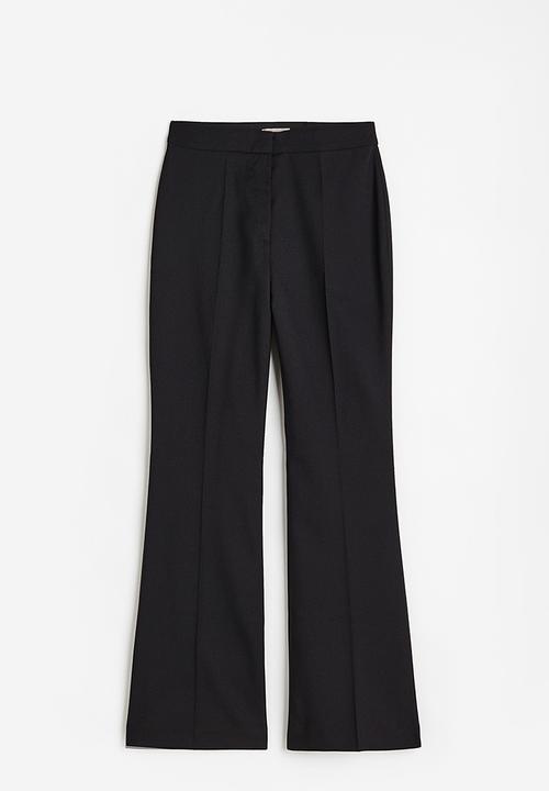 H&M - Flared tailored trousers - black