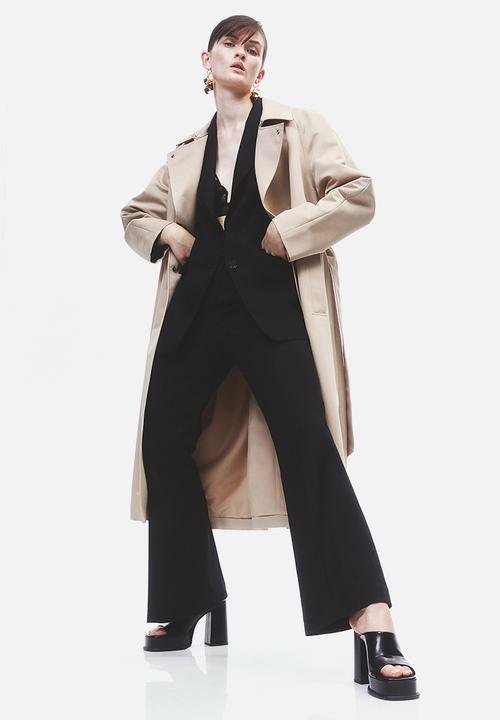 H&M - Flared tailored trousers - black