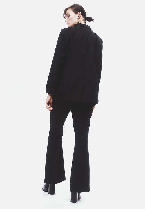 H&M - Flared tailored trousers - black