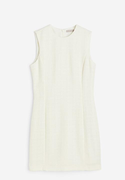 H&M - Sleeveless bouclé dress - cream