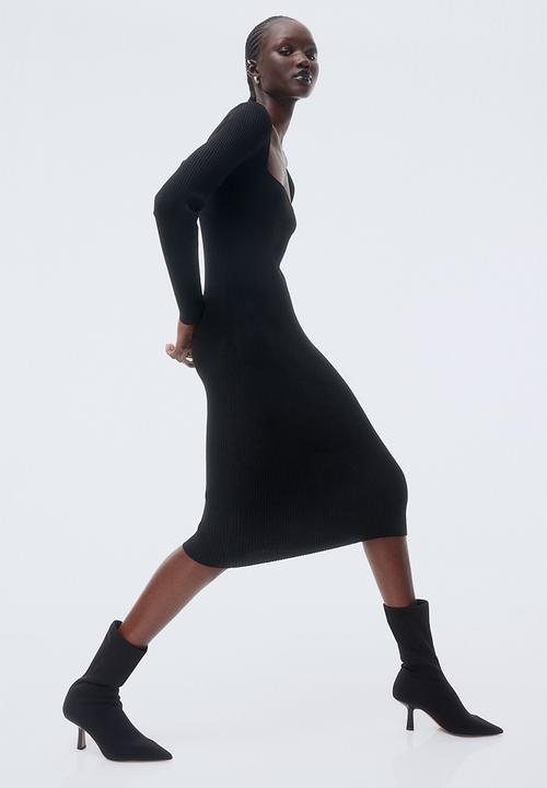 H&M - Rib-knit dress - black