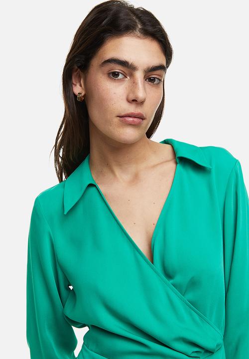 H&M - Wrap dress - green turquoise