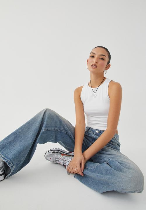 Supré  - Low rise wide jean - dirty blue 
