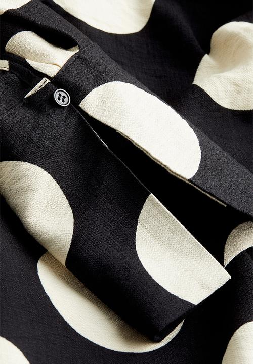 H&M - Wrap dress - black/spotted 