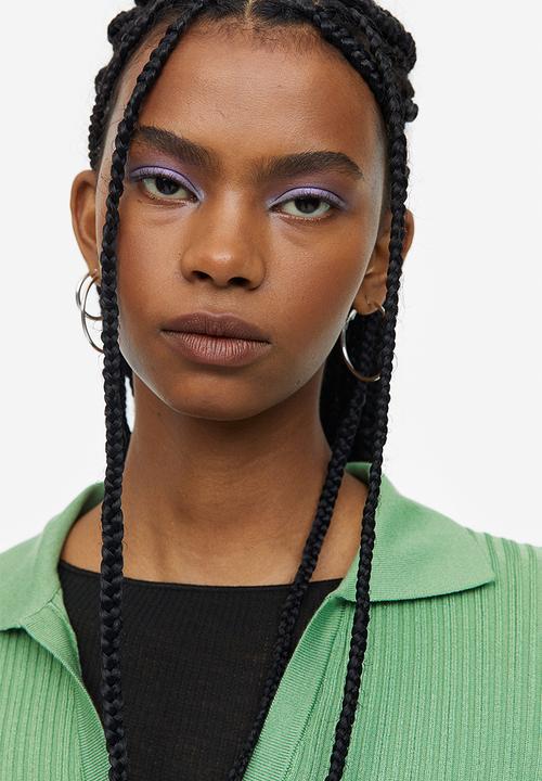 H&M - Collared rib-knit top - green