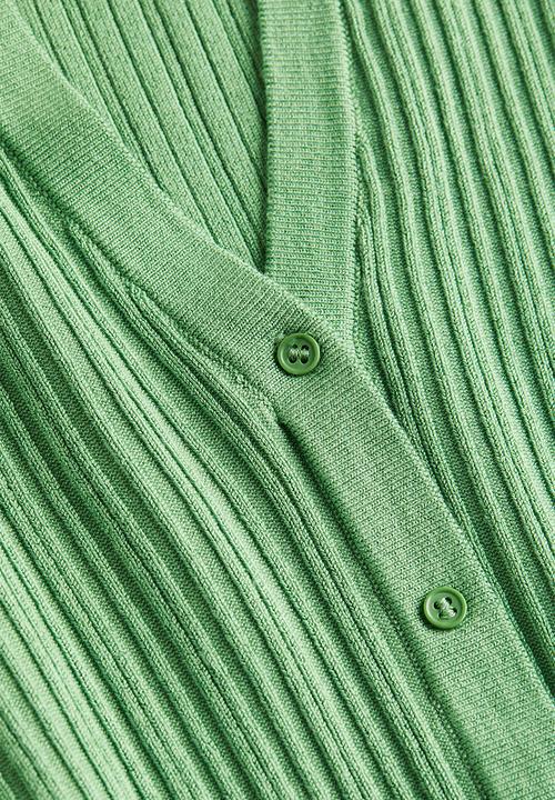 H&M - Collared rib-knit top - green