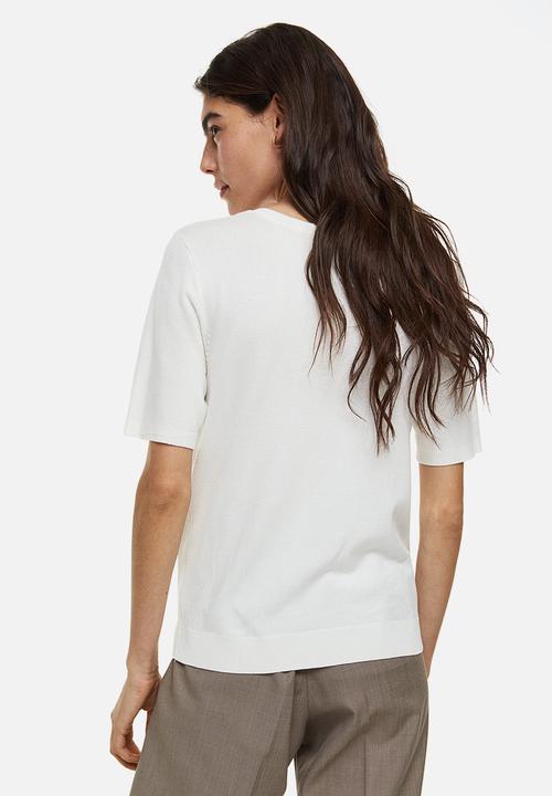 H&M - Fine-knit top - white