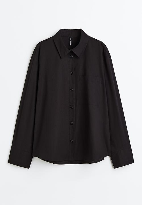 H&M - Cotton poplin shirt - black
