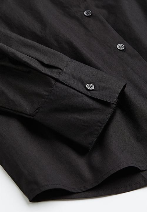 H&M - Cotton poplin shirt - black