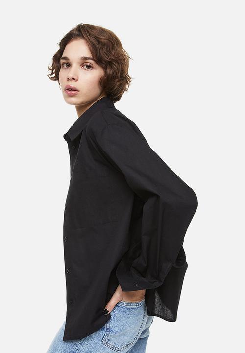 H&M - Cotton poplin shirt - black