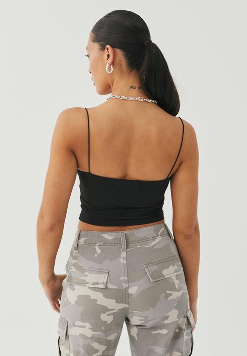 Supré  - Vivian lace trim cami - black 