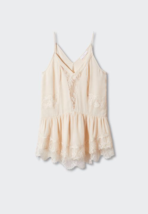 MANGO - Dress kate - light beige