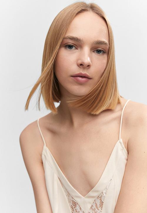 MANGO - Dress kate - light beige
