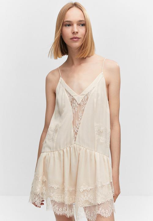MANGO - Dress kate - light beige